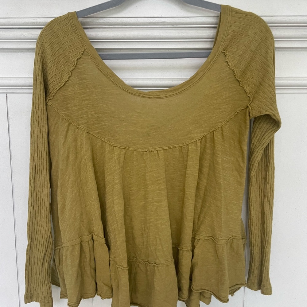 We The Free Mustard Long Sleeve Tunic